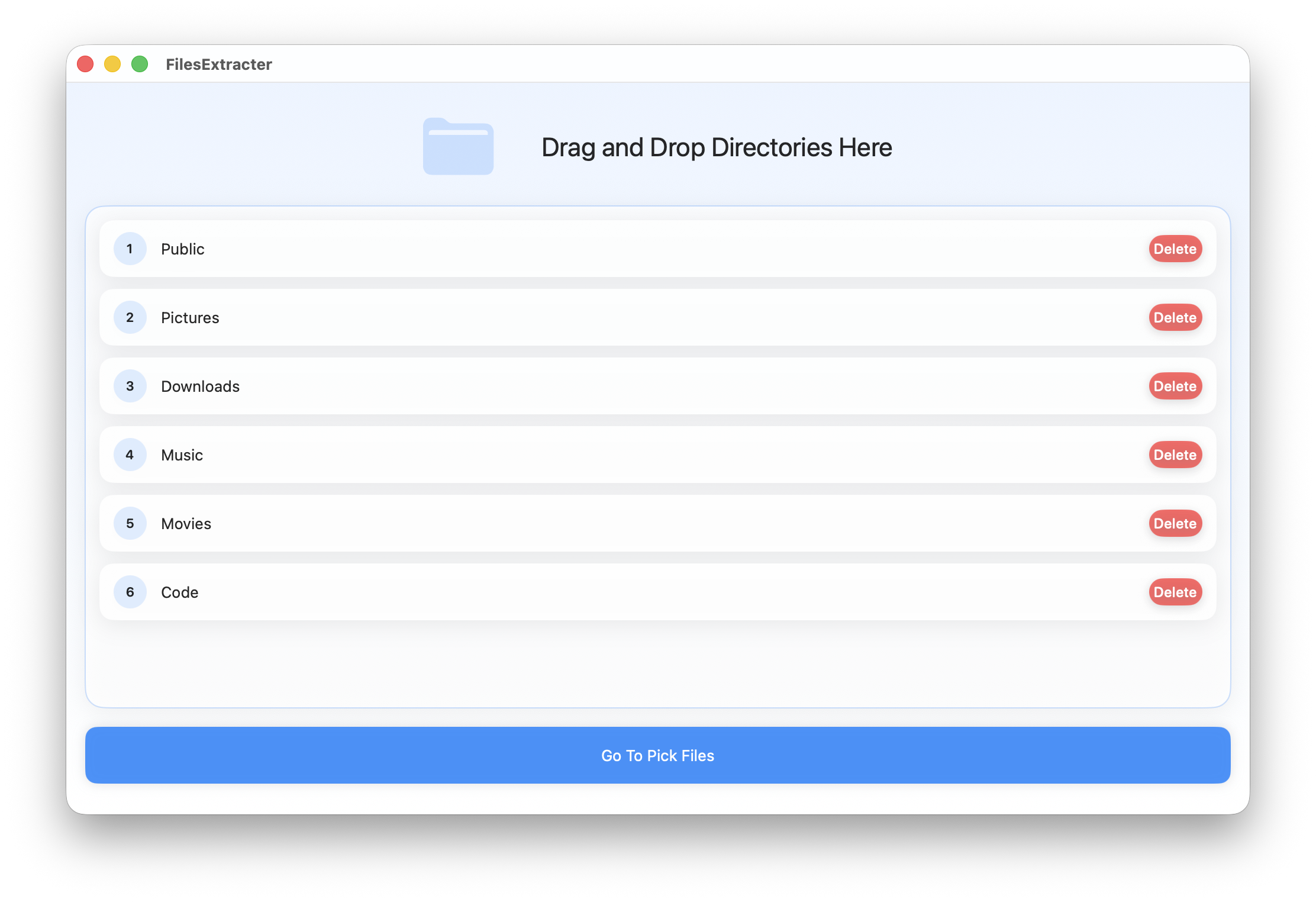 After selecting folder